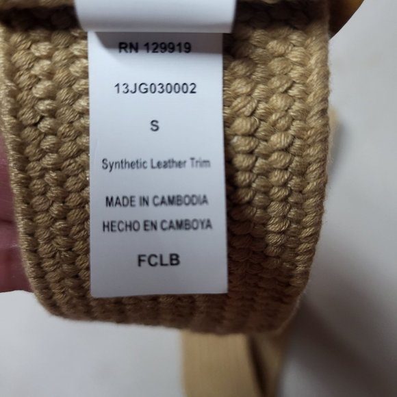 New Jessica Simpson TanBelt Women's Size S 4-6 Brown Leather Trim Pants or Jeans - Picture 8 of 10